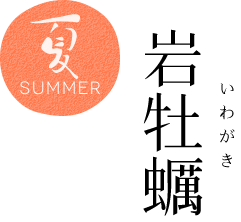 夏：岩牡蠣（イワガキ）